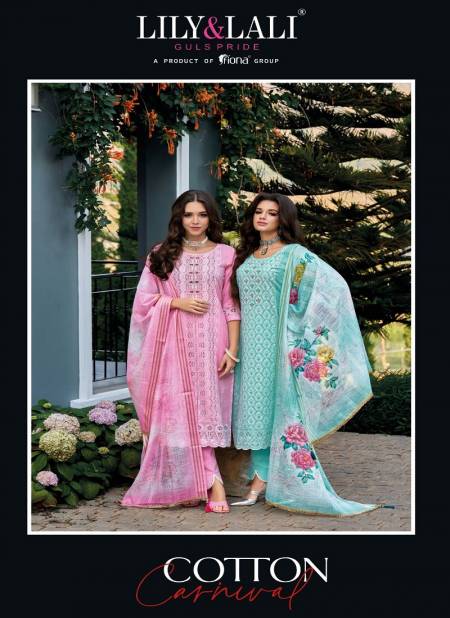Cotton Carnival By Lily And Lali schiffli Work Cambric Cotton Readymade Suits Wholesale Shop In Surat Catalog